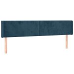 Vidaxl t�te de lit avec oreilles bleu fonc� 183x16x78 / 88 cm velours