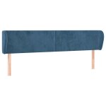 Vidaxl tête de lit avec oreilles bleu foncé 183x23x78 / 88 cm velours Vidaxl tête de lit avec oreilles bleu foncé 183x23x78 / 88 cm velours