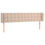 Vidaxl t�te de lit avec oreilles cappuccino 163x23x78 / 88 cm similicuir