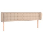 Vidaxl tête de lit avec oreilles cappuccino 163x23x78 / 88 cm similicuir Vidaxl tête de lit avec oreilles cappuccino 163x23x78 / 88 cm similicuir