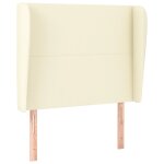 Vidaxl tte de lit avec oreilles crme 103x23x118 / 128 cm similicuir