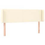 Vidaxl t�te de lit avec oreilles cr�me 147x16x78 / 88 cm similicuir