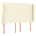 Vidaxl t�te de lit avec oreilles cr�me 147x23x118 / 128 cm similicuir