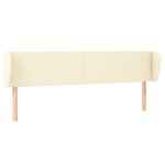 Vidaxl tête de lit avec oreilles crème 183x23x78 / 88 cm similicuir Vidaxl tête de lit avec oreilles crème 183x23x78 / 88 cm similicuir