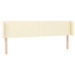 Vidaxl tête de lit avec oreilles crème 203x16x78 / 88 cm similicuir Vidaxl tête de lit avec oreilles crème 203x16x78 / 88 cm similicuir