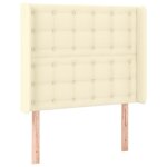 Vidaxl t�te de lit avec oreilles cr�me 83x16x118 / 128 cm similicuir