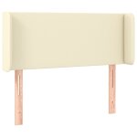 Vidaxl tte de lit avec oreilles crme 93x16x78 / 88 cm similicuir