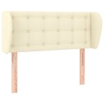 Vidaxl t�te de lit avec oreilles cr�me 93x23x78 / 88 cm similicuir