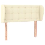 Vidaxl t�te de lit avec oreilles cr�me 93x23x78 / 88 cm similicuir