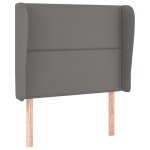 Vidaxl tête de lit avec oreilles gris 103x23x118 / 128 cm similicuir Vidaxl tête de lit avec oreilles gris 103x23x118 / 128 cm similicuir