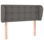 Vidaxl t�te de lit avec oreilles gris 103x23x78 / 88 cm similicuir