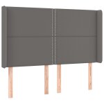 Vidaxl tête de lit avec oreilles gris 147x16x118 / 128 cm similicuir Vidaxl tête de lit avec oreilles gris 147x16x118 / 128 cm similicuir