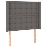 Vidaxl tte de lit avec oreilles gris 83x16x118 / 128 cm similicuir