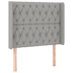 Vidaxl tte de lit avec oreilles gris clair 103x16x118 / 128 cm tissu