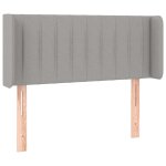 Vidaxl tête de lit avec oreilles gris clair 103x16x78 / 88 cm tissu Vidaxl tête de lit avec oreilles gris clair 103x16x78 / 88 cm tissu
