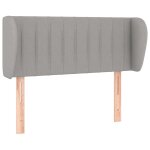 Vidaxl tête de lit avec oreilles gris clair 103x23x78 / 88 cm tissu Vidaxl tête de lit avec oreilles gris clair 103x23x78 / 88 cm tissu