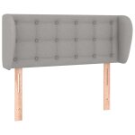 Vidaxl t�te de lit avec oreilles gris clair 103x23x78 / 88 cm tissu