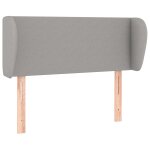 Vidaxl tête de lit avec oreilles gris clair 103x23x78 / 88 cm tissu Vidaxl tête de lit avec oreilles gris clair 103x23x78 / 88 cm tissu