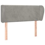 Vidaxl tête de lit avec oreilles gris clair 103x23x78 / 88 cm velours Vidaxl tête de lit avec oreilles gris clair 103x23x78 / 88 cm velours