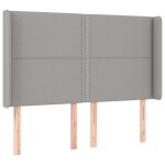 Vidaxl tête de lit avec oreilles gris clair 147x16x118 / 128 cm tissu Vidaxl tête de lit avec oreilles gris clair 147x16x118 / 128 cm tissu