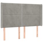 Vidaxl tte de lit avec oreilles gris clair 147x16x118 / 128 cm velours