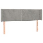 Vidaxl t�te de lit avec oreilles gris clair 147x16x78 / 88 cm velours