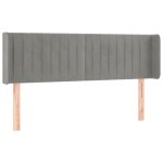 Vidaxl tête de lit avec oreilles gris clair 147x16x78 / 88 cm velours Vidaxl tête de lit avec oreilles gris clair 147x16x78 / 88 cm velours