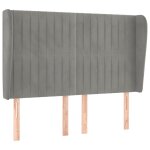 Vidaxl tte de lit avec oreilles gris clair 147x23x118 / 128 cm velours