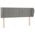 Vidaxl tête de lit avec oreilles gris clair 147x23x78 / 88 cm velours Vidaxl tête de lit avec oreilles gris clair 147x23x78 / 88 cm velours