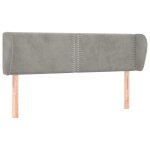 Vidaxl tte de lit avec oreilles gris clair 147x23x78 / 88 cm velours