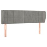 Vidaxl tête de lit avec oreilles gris clair 147x23x78 / 88 cm velours Vidaxl tête de lit avec oreilles gris clair 147x23x78 / 88 cm velours
