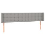 Vidaxl t�te de lit avec oreilles gris clair 163x16x78 / 88 cm tissu