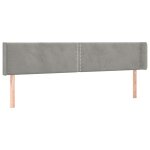 Vidaxl tête de lit avec oreilles gris clair 203x16x78 / 88 cm velours Vidaxl tête de lit avec oreilles gris clair 203x16x78 / 88 cm velours