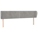 Vidaxl tête de lit avec oreilles gris clair 203x23x78 / 88 cm velours Vidaxl tête de lit avec oreilles gris clair 203x23x78 / 88 cm velours