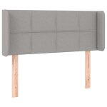 Vidaxl tête de lit avec oreilles gris clair 93x16x78 / 88 cm tissu Vidaxl tête de lit avec oreilles gris clair 93x16x78 / 88 cm tissu