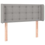Vidaxl tête de lit avec oreilles gris clair 93x16x78 / 88 cm tissu Vidaxl tête de lit avec oreilles gris clair 93x16x78 / 88 cm tissu