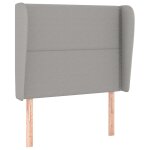 Vidaxl tête de lit avec oreilles gris clair 93x23x118 / 128 cm tissu Vidaxl tête de lit avec oreilles gris clair 93x23x118 / 128 cm tissu