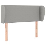 Vidaxl t�te de lit avec oreilles gris clair 93x23x78 / 88 cm tissu
