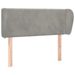 Vidaxl tête de lit avec oreilles gris clair 93x23x78 / 88 cm velours Vidaxl tête de lit avec oreilles gris clair 93x23x78 / 88 cm velours