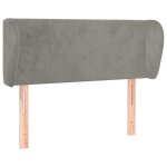 Vidaxl tête de lit avec oreilles gris clair 93x23x78 / 88 cm velours Vidaxl tête de lit avec oreilles gris clair 93x23x78 / 88 cm velours