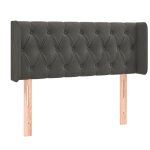 Vidaxl t�te de lit avec oreilles gris fonc� 103x16x78 / 88 cm velours