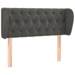 Vidaxl t�te de lit avec oreilles gris fonc� 103x23x78 / 88 cm velours