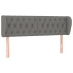 Vidaxl t�te de lit avec oreilles gris fonc� 147x23x78 / 88 cm tissu