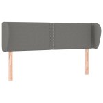 Vidaxl t�te de lit avec oreilles gris fonc� 147x23x78 / 88 cm tissu