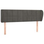 Vidaxl tte de lit avec oreilles gris fonc 147x23x78 / 88 cm velours