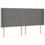 Vidaxl tte de lit avec oreilles gris fonc 163x16x118 / 128 cm tissu