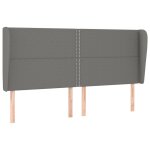 Vidaxl tte de lit avec oreilles gris fonc 163x23x118 / 128 cm tissu