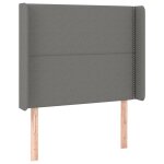 Vidaxl tte de lit avec oreilles gris fonc 83x16x118 / 128 cm tissu