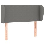 Vidaxl tête de lit avec oreilles gris foncé 83x23x78 / 88 cm tissu Vidaxl tête de lit avec oreilles gris foncé 83x23x78 / 88 cm tissu