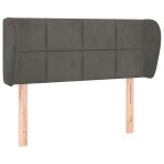 Vidaxl t�te de lit avec oreilles gris fonc� 83x23x78 / 88 cm velours